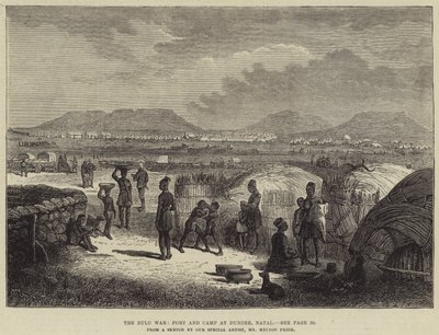 La guerra Zulu, forte e campo a Dundee, Natal da Melton Prior